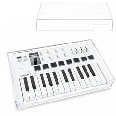 Musiin 25 Keys MIDI Controller Keyboard Acrylic Cover Compatible With Arturia MiniLab 3, Transparent Material,Reserved Wire Groove,Waterproof and Dustproof, Suitable for Home Studio Desktop Protection