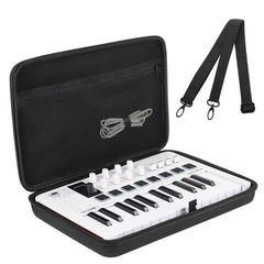 Musiin Premium Velvet MIDI Keyboard Controller Case Compatible with Arturia MiniLab 3, MiniLab MkII, MPK Mini MK4, 25-Key Synthesizer, Portable Protective Cover Bag with Shoulder Strap