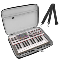 Musiin Premium Velvet MIDI Keyboard Controller Case Compatible with Arturia MiniLab 3, MiniLab MkII, MPK Mini MK4, 25-Key Synthesizer, Portable Protective Cover Bag with Shoulder Strap