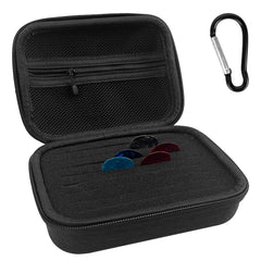 Musiin Guitar Pick Holder Case is compatible with Fender Dunlop D'Addario Guitar Accessories, stores guitar string racks and various sizes of pick storage boxes(Dark Grey)