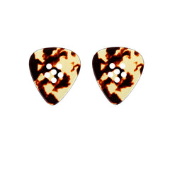 Musiin Custom Premium Guitar Pick Hand-Made Clear Tone pick for Electric Guitar Bass for Funk Jazz Blues Music (Tortie)