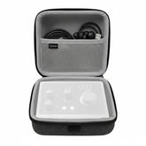 Musiin Audio Interface Case Compatible with Sonicake QME-20/Audient iD4 MK2,NI komplete Audio1/2,features soft lining, mesh pocket for cables, and comfy handle—ideal for studio, rehearsal, and travel.