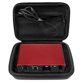 Musiin Audio Interface Hard Case Compatible with Focusrite Scarlett Solo 4th Gen, EVA Portable Bag with Soft Lining, Mesh Pocket, Dual Zipper, and Silicone Handle for Studio, Travel, and Gig Use