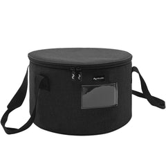 Musiin Accessories Bag for Guitar, Bass, Keyboard, Drums Cables & Adapters Multi-Function Round Storage, Internal Mesh Pocket for Connectors, Convenient and Stylish Music Gear Organizer.