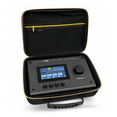 Musiin custom audio interface bag, compatible with Yamaha URX22 URX44/44V, with mesh pocket, gold zipper and velvet lining, suitable for recording studio, everyday storage and stage carry (Gold Editio