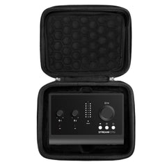Audio Interface Carrying Case, Compatible with Audient iD14/iD4 MK2 / Stream OTG, Soft Lining with Groove Fit, Mesh Pocket for Cables and Accessories, Ideal for Studio Recording and Travel Use