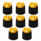Musiin Gold Top Audio Samplers Knobs Compatible with Akai MPC Sample(8Pack)Ribbed grip for better control Indicator line for quick positioning adjustment accuracy Portable replacement