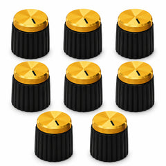 Musiin Gold Top Audio Samplers Knobs Compatible with Akai MPC Sample(8Pack)Ribbed grip for better control Indicator line for quick positioning adjustment accuracy Portable replacement