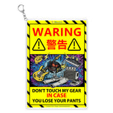 Musiin Double-Sided Music Gear Proetction Warning Acrylic Keychain – Double-Visible ''DON'T TOUCH MY GEAR'' Funny Warning Sign, Designed for Gear Lovers, Band Members, and Daily Keys or Bags