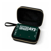Musiin Direct Box Case Compatible with Radial ProAV2 JDI J48 Stereo Passive Multimedia,Upgraded Gold Top Zipper and Comfortable Handle,for Studio,Daily Storage and Stage Carrying (Gold Tone Edition)