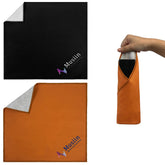 Musiin Premium Self-Adhesive Cloth for Microphone Cover Guitar Head Cover, 13×13in Cloth for Most Revelator Dynamic USB Harmonica Small Audio Equipment and More, black & khaki set for easy pairing