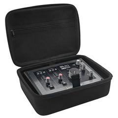 Musiin Audio Interface Storage Case, Compatible with SSL2 MKII and SSL2+ MKII Audio Interfaces, Top Cover Zipper Mesh Pocket Design and Handle Strap, Portable Travel Storage Case (Black)