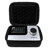 Musiin Custom Audio Interface Case Compatible with Apogee Symphony Desktop, EVA Hard Shell with Dual Zippers, Mesh Pocket & Handle, Protective Storage for Studio Recording, Live Show & Travel Bag