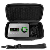 Musiin Custom Audio Interface Case Compatible with UA Apollo Solo Heritage/Apollo Solo USB, Hard Shell with Shoulder Strap, Separate Cable Compartment, Portable Storage for Studio, Travel, Daily