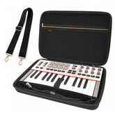 Musiin Premium MIDI Keyboard Controller Case Compatible with Akai Mini IV,Arturia MiniLab 3, MiniLab MkII,, 25-Key Synthesizer, Portable Protective Cover Bag with Shoulder Strap(Gold Tone Edition)