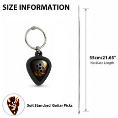 Musiin Premium Guitar Pick Holder Necklace for Fender,Dunlop,D'Addario Pick