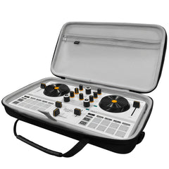 Musiin DJ Controller Case Compatible with Hercules DJControl Mix Ultra, Hard Shell Protection with Dual Zippers, Mesh Pocket & Comfortable Handle for DJ Live Show & Travel (Gray)
