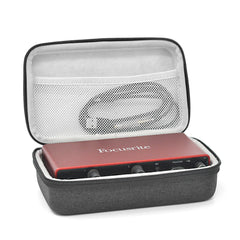 Musiin Premium Travel Carrying Case Compatible with Scarlett 2i2 3rd Gen Audio Interface Cover Velvet Interior (Grey)
