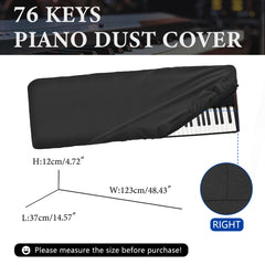 Musiin 76 keys piano keyboard dust cover, compatible with Korg Pa5X 76, Pa4X Oriental 76,Roland V-Stage 76 Premium Chinlon Anti-scratch and dustproof, Soft Touch & Fitted design