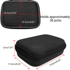 Musiin Guitar Pick Holder Case is compatible with Fender Dunlop D'Addario Guitar Accessories, stores guitar string racks and various sizes of pick storage boxes(Dark Grey)