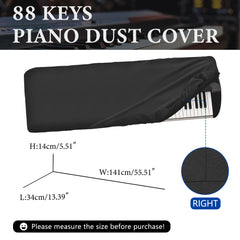 Musiin 88 Keys Keyboard Synthesizer Dust Cover,Compatible with Roland V-STAGE 88,FANTOM-08,KORG SV-2 88,SV-2S 88, Premium Chinlon Anti-scratch and dustproof, Soft Touch & Fitted Design