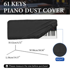 Musiin 61 keys piano keyboard dust cover, compatible with Sequential Prophet-5/KORG Pa4X Oriental 61/Pa4X 61/Roland E-X30/X20A/X20, Anti-scratch and Dustproof, Premium Soft Touch & Fitted design