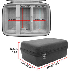 Musiin Audio Interface Carrying Case Compatible Apollo Twin X DUO Gen 2/QUAD Gen 2 Hard Shell Travel Bag(Dark Grey)