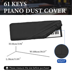 Musiin 61 keys piano keyboard dust cover, compatible with Roland FA-06,V-COMBO VR-09-B,M-Audio Oxygen 61,Behringer Motor 61,Luxury Chinlon Anti-dust & Scratch-proof, Smooth Touch & Custom Fit