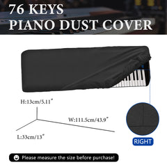 Musiin 76 and 73 keys piano keyboard dust cover, compatible with Yamaha MODX7 76,PSR-EW310,KORG SV-2 73,SV-2S 73,Premium Chinlon Anti-scratch and dustproof, Soft Touch & Fitted design