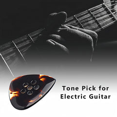 Musiin Hand-Made 3in1 Multi Flat clear Tone Premium thick Pick for Electric Guitar Bass Jazz Blues Guitar (Tortie)