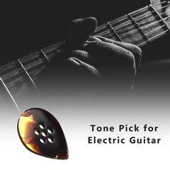 Musiin Premium thick Pick Hand-Made Blade Style Fat Tone for Electric Guitar Bass Acoustic Jazz Blues Guitar(Tortie)