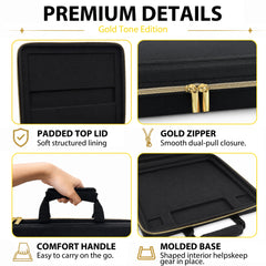 Musiin Premium DAW Case Compatible with NI Maschine+ MK3(Gold Tone Edition)
