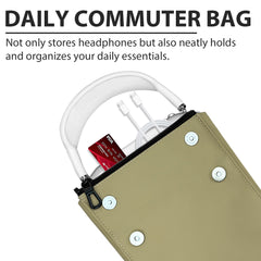 Musiin Daily Commuter Bag Compatible with Most Headphone Sony WH-1000XM6, Bose QC Ultra, B&W Px7 S3, Sennheiser Momentum 4, Lightweight Shoulder Bag for Work, Travel, and City Life
