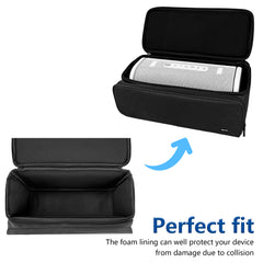 Musiin Portable Bluetooth Speaker Bag Compatible with Sony ULT FIELD 5/3,Soft and Fit Inner Padding,Front Zipper Pocket for Accessories,and Detachable Shoulder Strap,Travel and Daily Use Protection