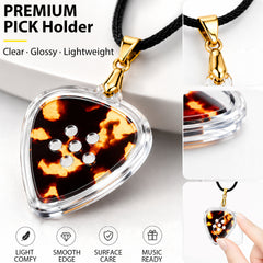 Musiin Collection Guitar Pick Holder Necklace(Gold-Tone Standard)