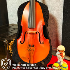 Musiin Premium Violin Cover, Suitable for 3/4, 4/4 Violins, Soft and Elastic Fit to Prevent Dust and Scratches, Lightweight and Washable, Suitable for Travel and Daily Storage