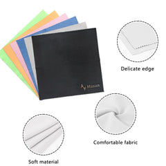 Musiin Original Guitar Cleaning Cloth, Custom Soft Microfiber, Lint-Free Polishing Cloth for Guitar, Violin, Piano, Keyboard, Trumpet, Clarinet. (6 Colors Packs)
