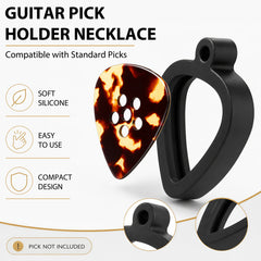Musiin Guitar Pick Holder Necklace for Fender,Dunlop,D'Addario Picks