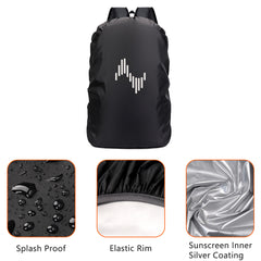 Musiin Backpack Waterproof Rain Cover, 70L Reflective Backpack Cover with Storage Pouch, Protects Musical Instruments and Gear from Rain, for Hiking, Travel, Camping, Outdoor Show Activities (Black)