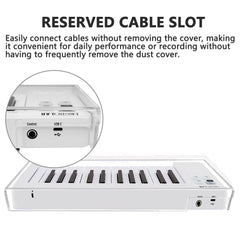 Musiin Piano Keyboard Acrylic Cover Compatible With Arturia MicroLab,Transparent Reserved Wire Groove,Waterproof and Dustproof, Suitable for Home Studio Desktop Protection