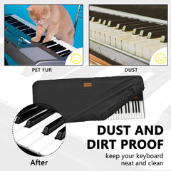 Musiin 61 keys piano keyboard dust cover, compatible with Sequential Prophet-5/KORG Pa4X Oriental 61/Pa4X 61/Roland E-X30/X20A/X20, Anti-scratch and Dustproof, Premium Soft Touch & Fitted design
