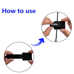 Musiin Instrument Cable Ties, Under Desk Cable Management, Self-Adhesive Cable Ties, Reusable Wire Organizer, Adjustable Desktop Wire Organizer, Home, Office, Music Room Essentials (10 Packs)