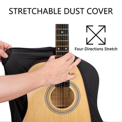 Musiin Premium Guitar Cover for Acoustic and Bass Guitars- Tailored Protection compatible with Fender Gibson Martin Taylor Donner Acoustic Bass Guitars(AG-L)