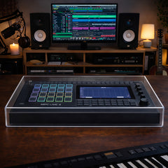 Musiin Audio Workstation Acrylic Protective Cover Compatible with MPC Live 3, Transparent Material, Reserved Wire Groove, Waterproof and Dustproof, Suitable for Home Studio Desktop Protection