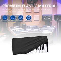 Musiin 37 keys piano keyboard dust cover, compatible with Novation LAUNCHKEY 37 MK3,LAUNCHKEY 37 MK4, MicroKORG S MBK/MWH Luxury Chinlon Anti-dust & Scratch-proof, Smooth Touch & Custom Fit