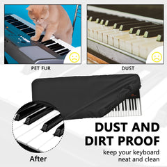 Musiin 61 keys piano keyboard dust cover, compatible with Sequential Prophet-5/KORG Pa4X Oriental 61/Pa4X 61/Roland E-X30/X20A/X20, Anti-scratch and Dustproof, Premium Soft Touch & Fitted design