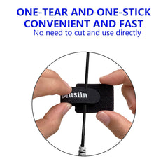 Musiin Instrument Cable Ties, Under Desk Cable Management, Self-Adhesive Cable Ties, Reusable Wire Organizer, Adjustable Desktop Wire Organizer, Home, Office, Music Room Essentials (10 Packs)