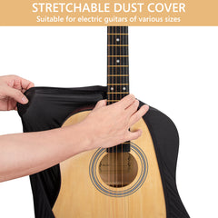 Musiin Premium Guitar Cover for Acoustic and Bass Guitars- Tailored Protection compatible with Fender Gibson Martin Taylor Donner Acoustic Bass Guitars(AG-L)