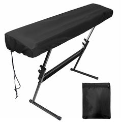 Musiin 88 Key Piano Keyboard Out Door Dust Cover, Elastic Electronic Keyboard Piano Cover for Outdoor performance, Electronic Keyboard Cover with Elasticity and Cord Lock (Black)