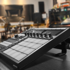 Musiin Aluminum Drum Controller Stand Portable Cooling Stand Compatible with NI Maschine Plus MK3/Ableton Push 3 (Black)
